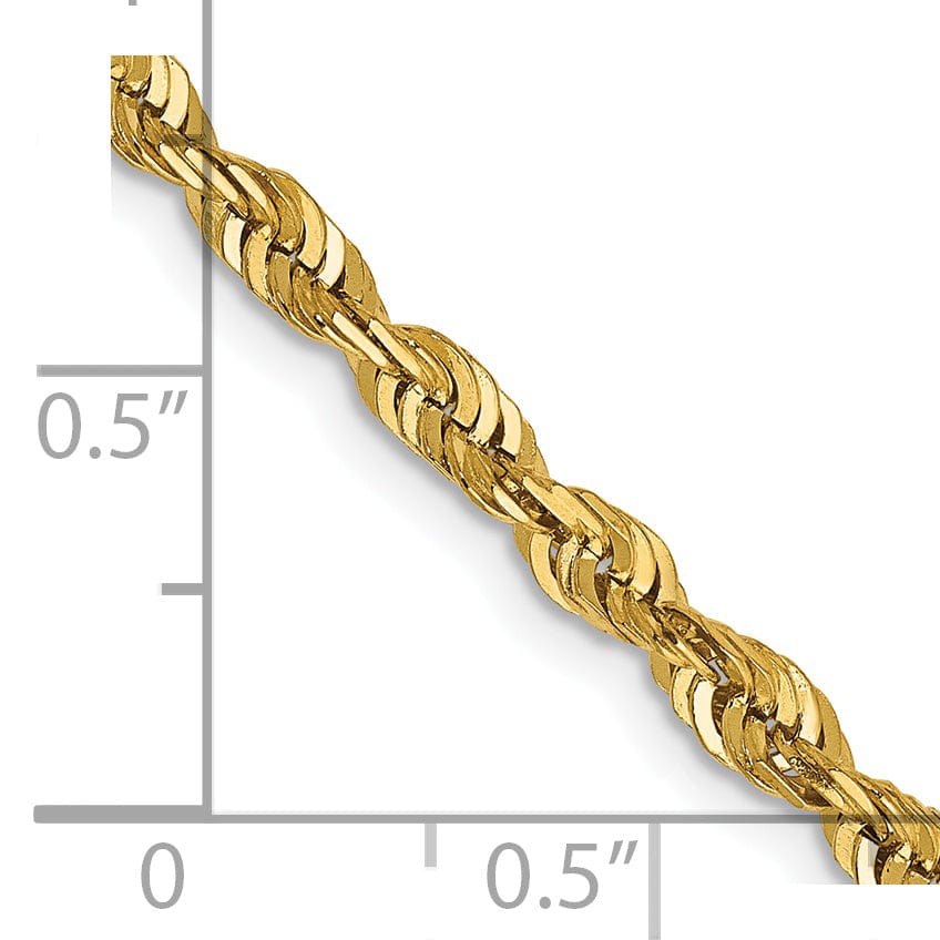 Lovely Rita's Chains 14k Yellow Gold 3.47mm DC ExtraLight Rope Chain