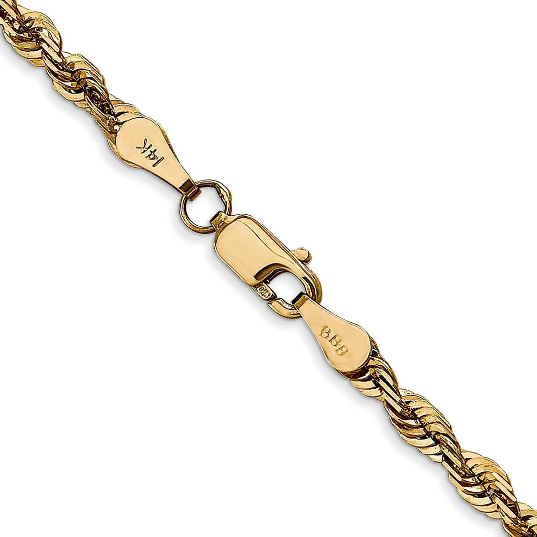 Lovely Rita's Chains 14k Yellow Gold 3.47mm DC ExtraLight Rope Chain