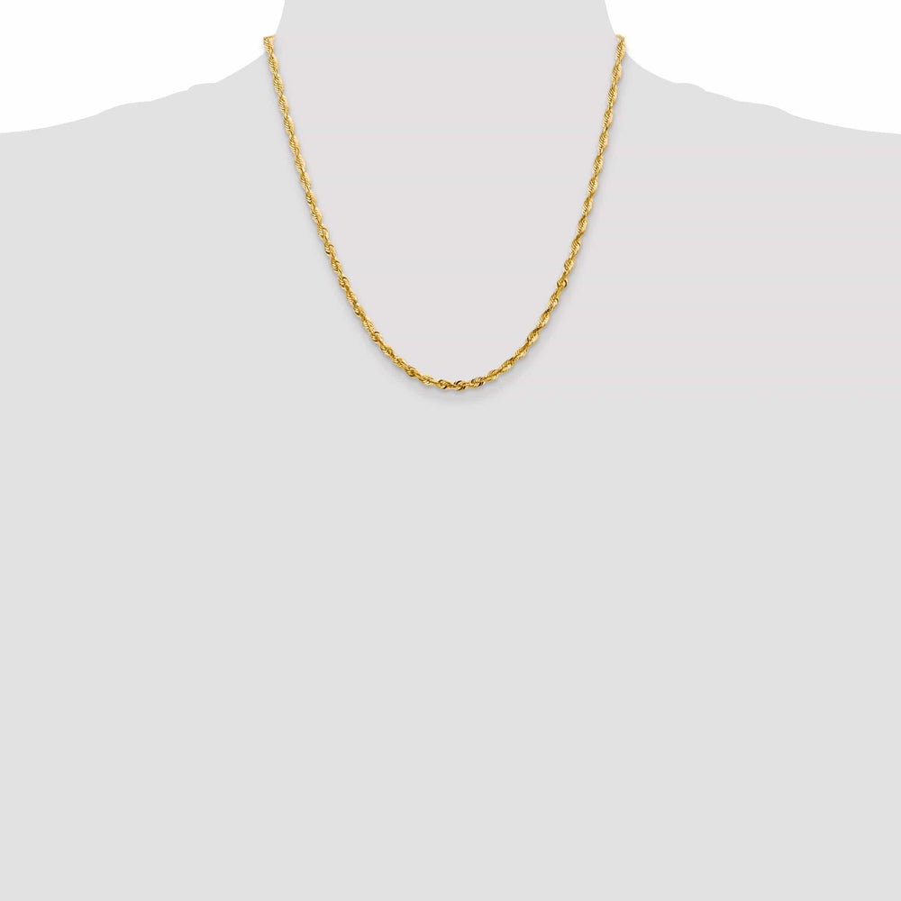 Lovely Rita's Chains 14k Yellow Gold 3.47mm DC ExtraLight Rope Chain