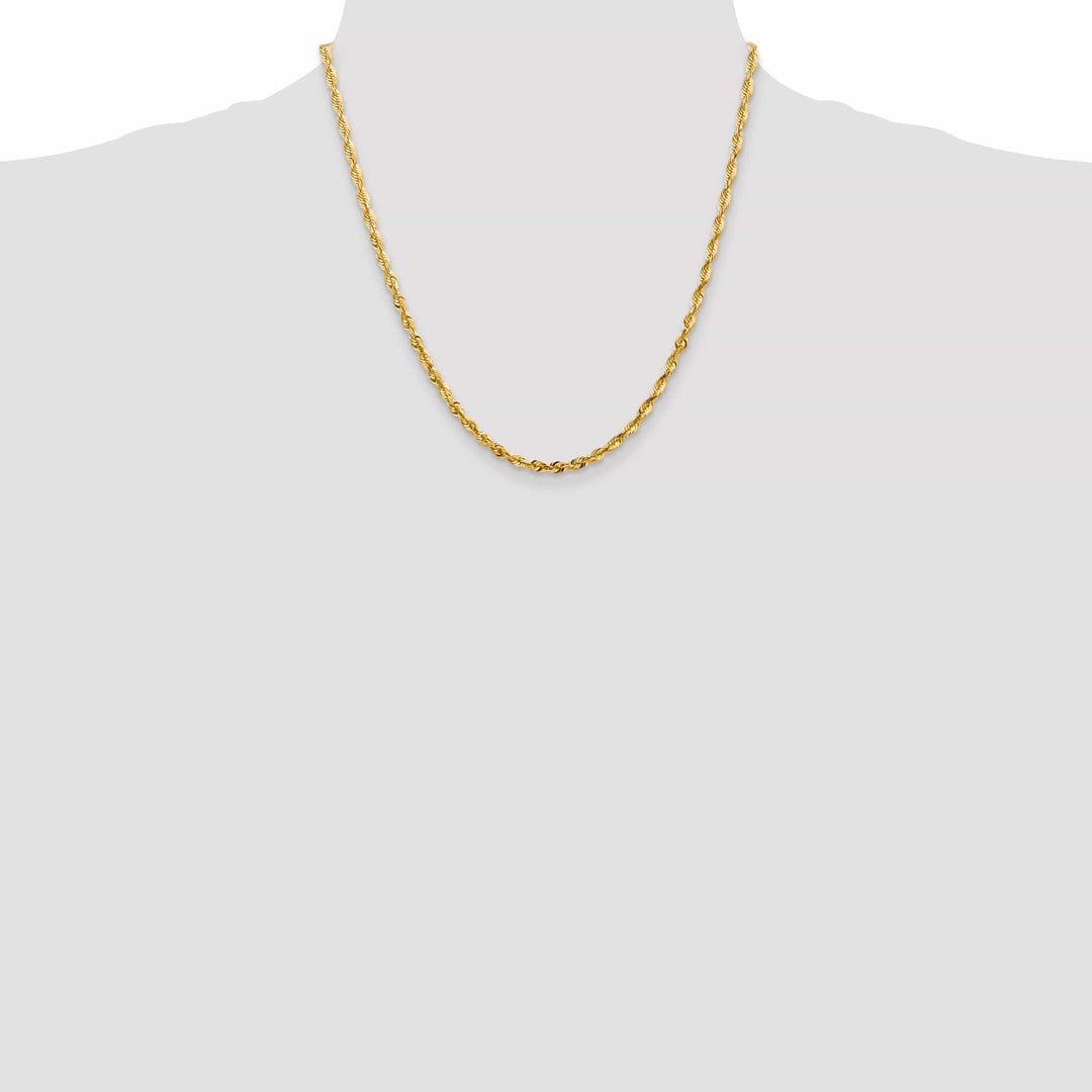 Lovely Rita's Chains 14k Yellow Gold 3.47mm DC ExtraLight Rope Chain