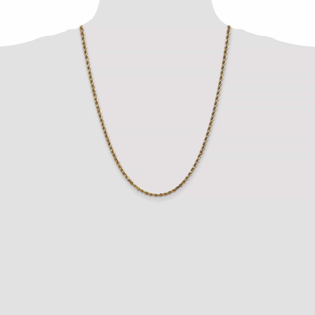 Lovely Rita's Chains 14k Yellow Gold 3.50mm Diamond Cut Rope Chain