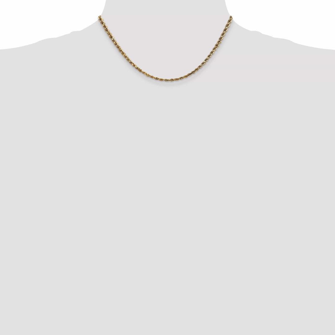 Lovely Rita's Chains 14k Yellow Gold 3.50mm Diamond Cut Rope Chain