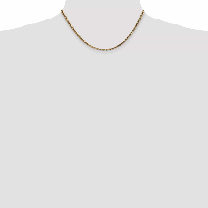 Lovely Rita's Chains 14k Yellow Gold 3.50mm Diamond Cut Rope Chain
