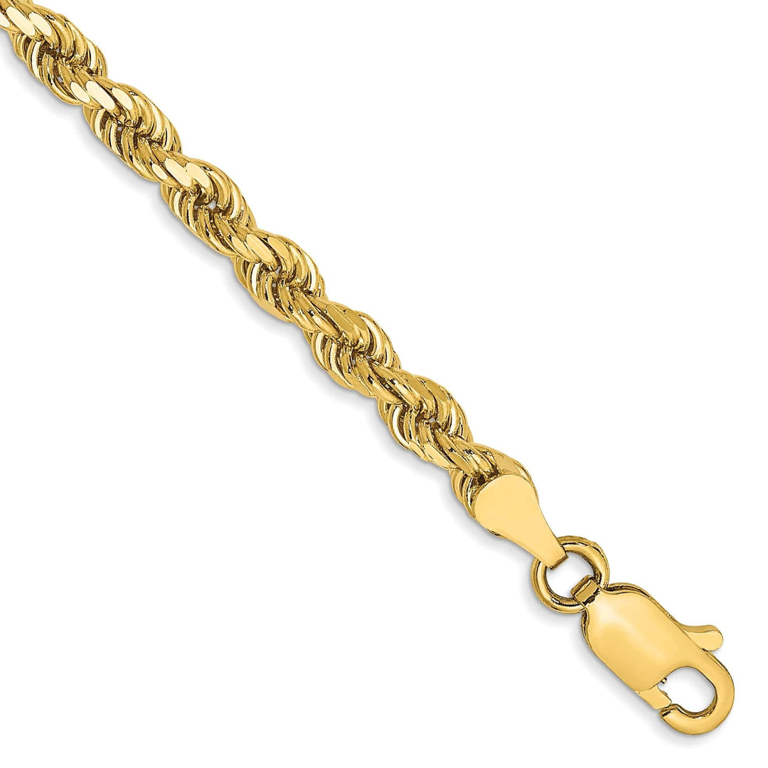 Lovely Rita's Chains 14k Yellow Gold 3.50mm Diamond Cut Rope Chain