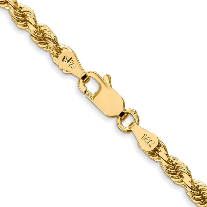 Lovely Rita's Chains 14k Yellow Gold 3.50mm Diamond Cut Rope Chain