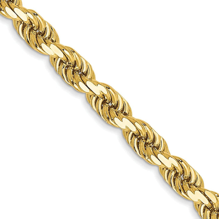 Lovely Rita's Chains 14k Yellow Gold 3.50mm Diamond Cut Rope Chain