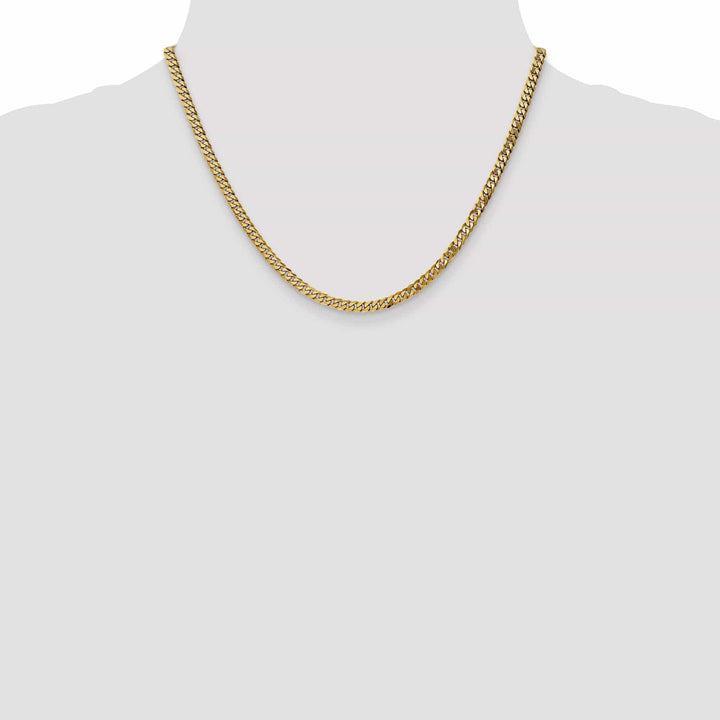 Lovely Rita's Chains 14k Yellow Gold 3.90mm Flat Beveled Curb Chain