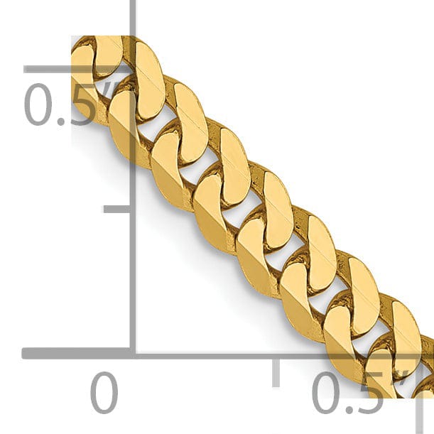 Lovely Rita's Chains 14k Yellow Gold 3.9mm Flat Beveled Curb Chain