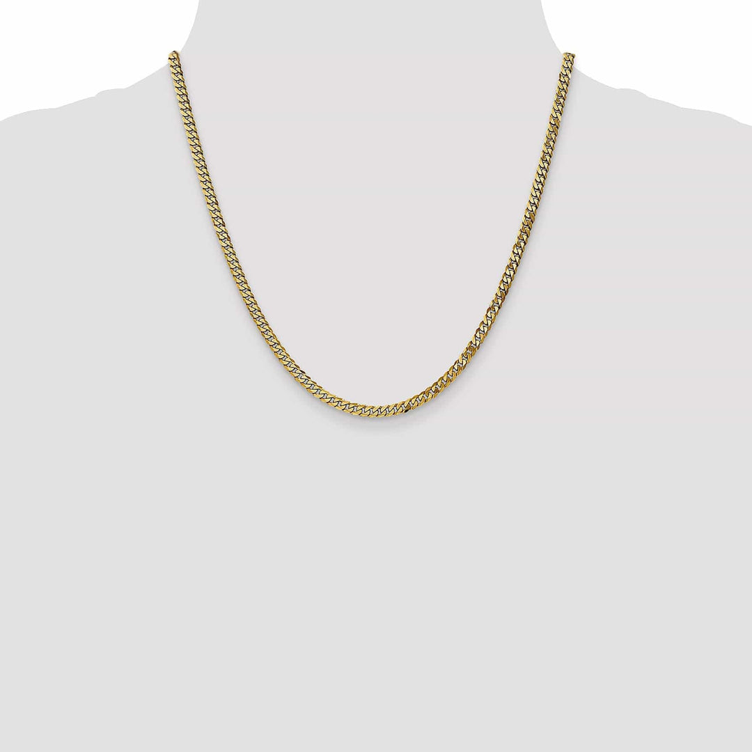 Lovely Rita's Chains 14k Yellow Gold 3.9mm Flat Beveled Curb Chain