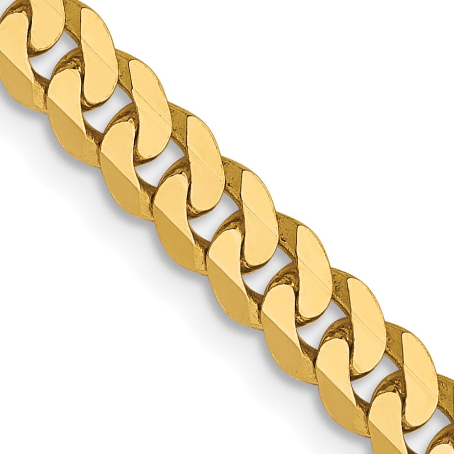 Lovely Rita's Chains 14k Yellow Gold 3.9mm Flat Beveled Curb Chain
