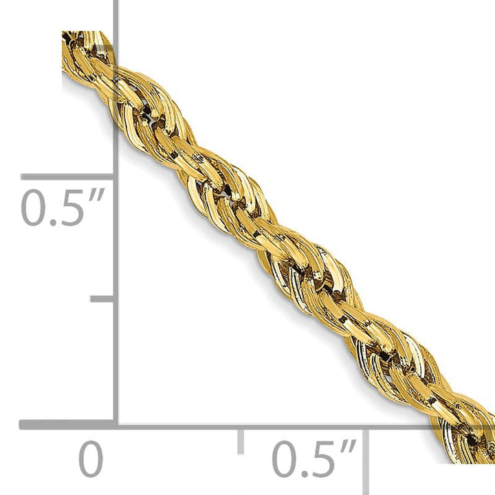 Lovely Rita's Chains 14k Yellow Gold 3-mm Semi Solid Rope Chain