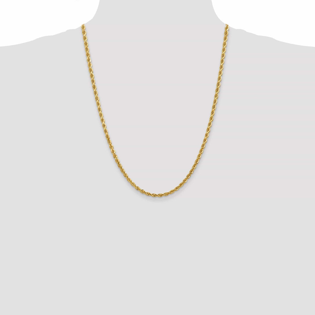 Lovely Rita's Chains 14k Yellow Gold 4.00mm Diamond Cut Rope Chain