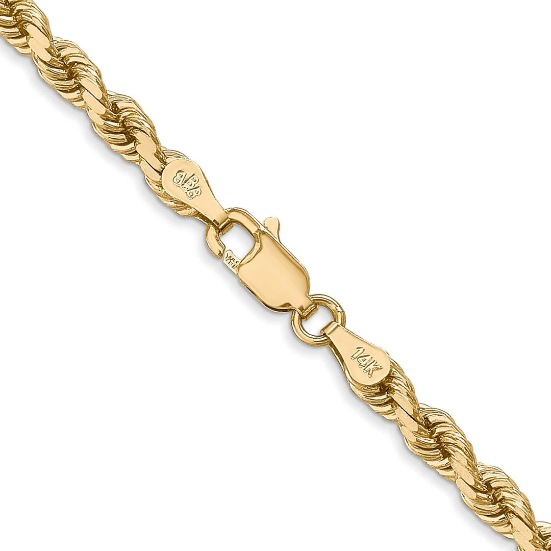 Lovely Rita's Chains 14k Yellow Gold 4.00mm Diamond Cut Rope Chain