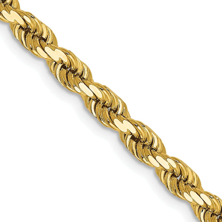 Lovely Rita's Chains 14k Yellow Gold 4.00mm Diamond Cut Rope Chain