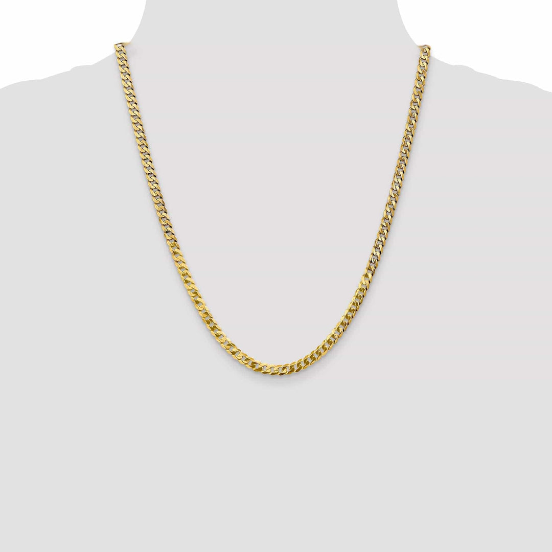 Lovely Rita's Chains 14k Yellow Gold 4.60mm Flat Beveled Curb Chain