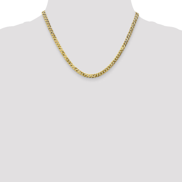 Lovely Rita's Chains 14k Yellow Gold 4.60mm Flat Beveled Curb Chain