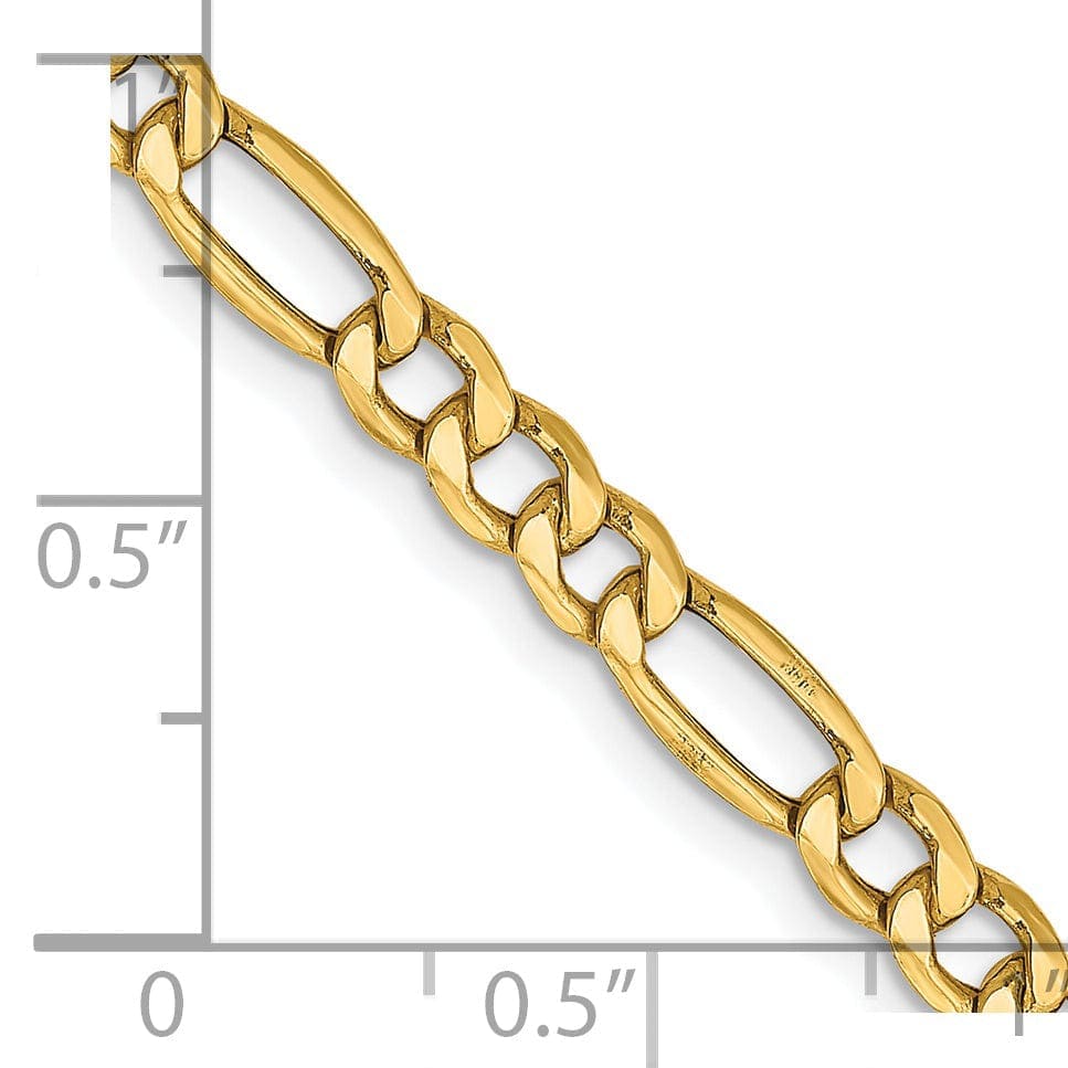 Lovely Rita's Chains 14k Yellow Gold 4.75mm Semi Solid Figaro Chain