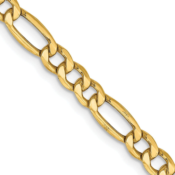 Lovely Rita's Chains 14k Yellow Gold 4.75mm Semi Solid Figaro Chain