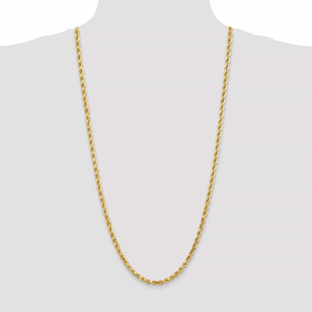 Lovely Rita's Chains 14k Yellow Gold 5.00mm Diamond Cut Rope Chain
