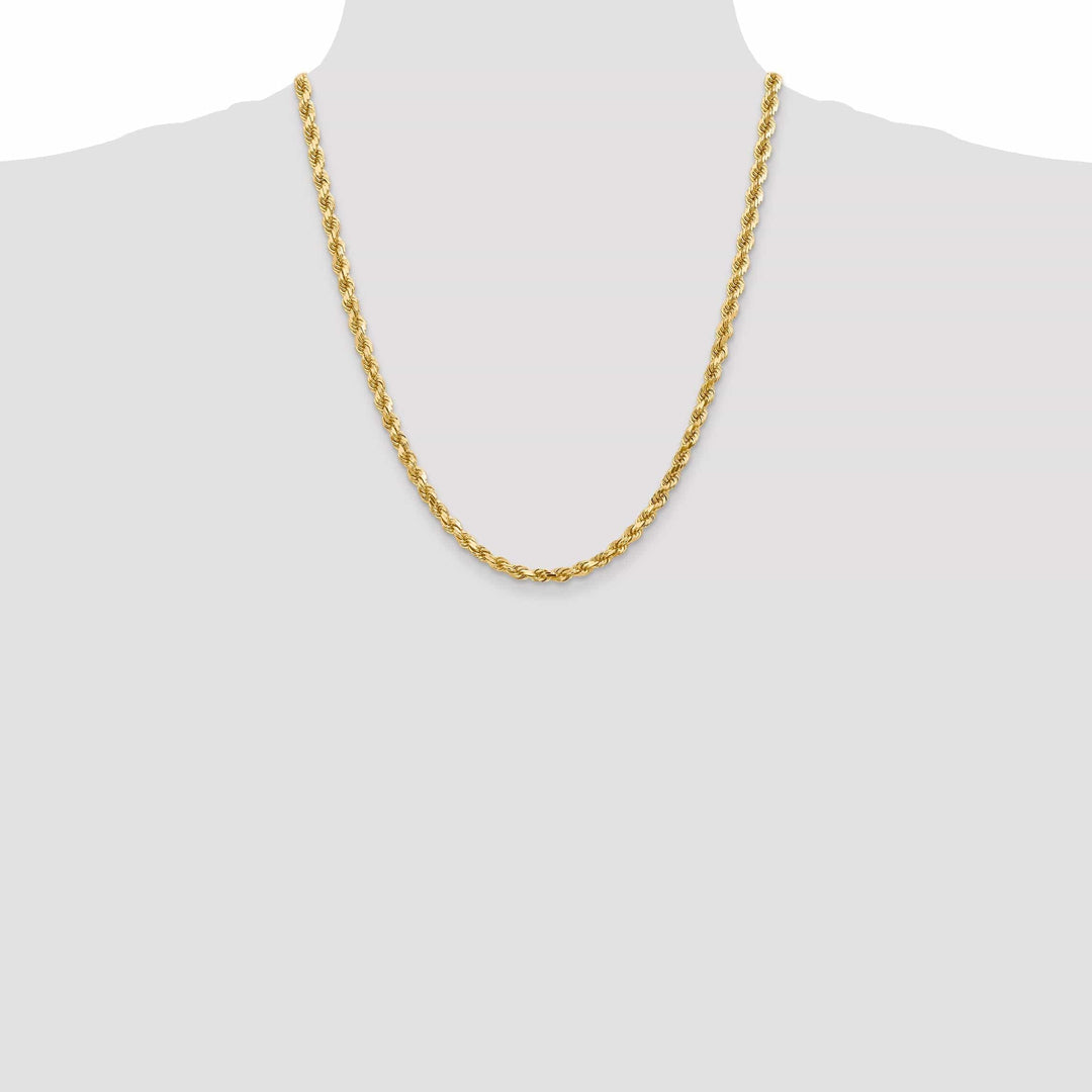 Lovely Rita's Chains 14k Yellow Gold 5.00mm Diamond Cut Rope Chain