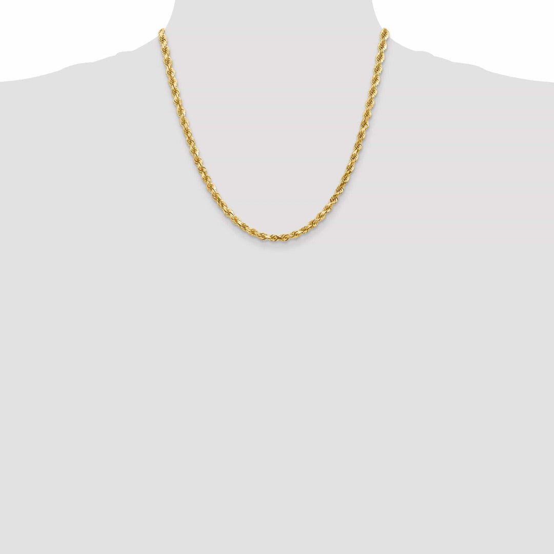 Lovely Rita's Chains 14k Yellow Gold 5.00mm Diamond Cut Rope Chain