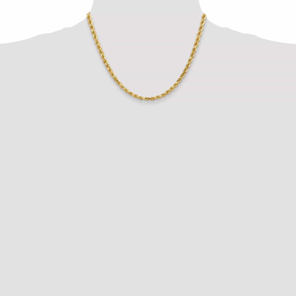 Lovely Rita's Chains 14k Yellow Gold 5.00mm Diamond Cut Rope Chain