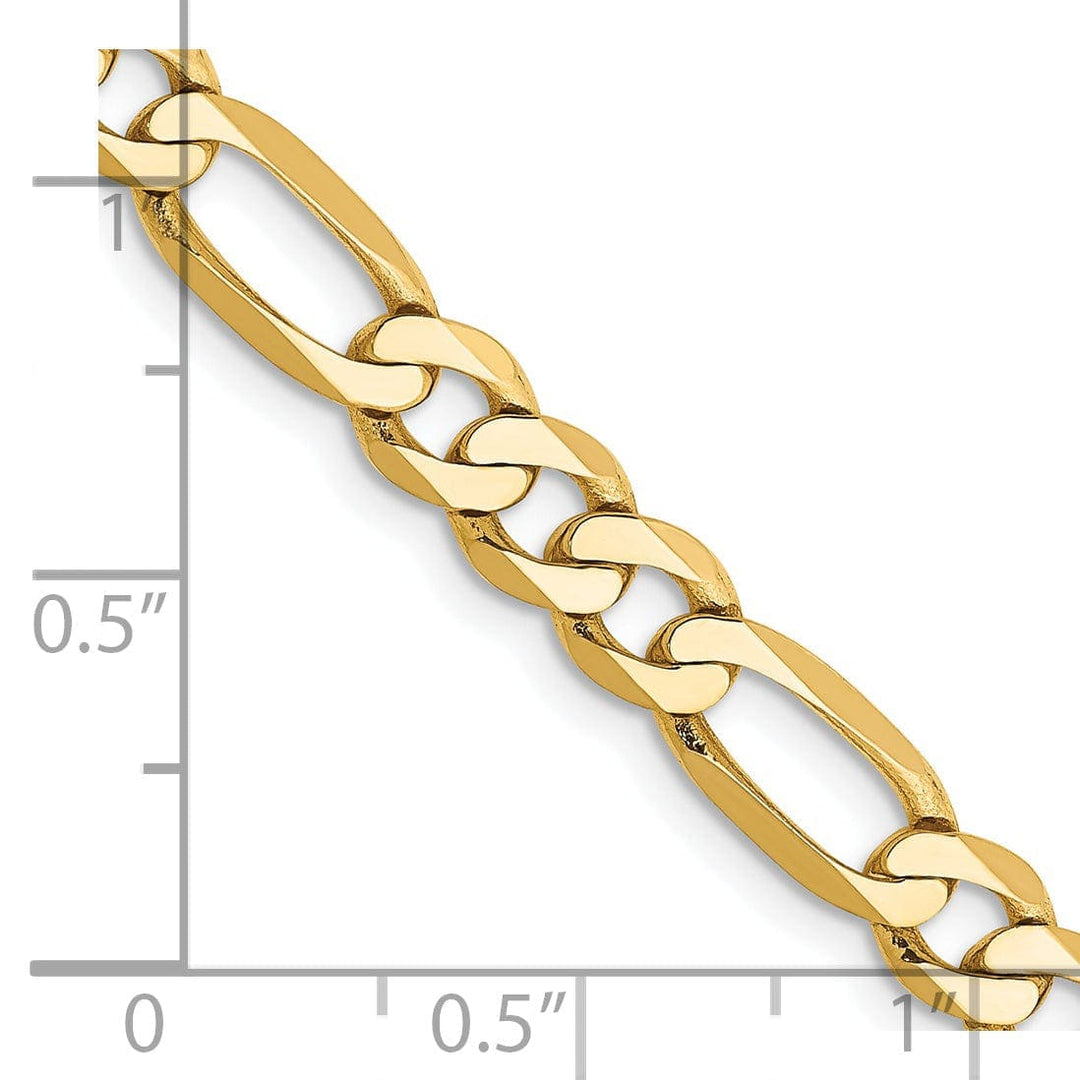 Lovely Rita's Chains 14k Yellow Gold 5.25-mm Flat Solid Figaro Chain