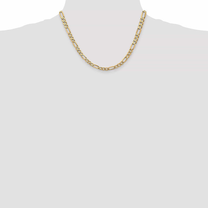 Lovely Rita's Chains 14k Yellow Gold 5.25-mm Flat Solid Figaro Chain
