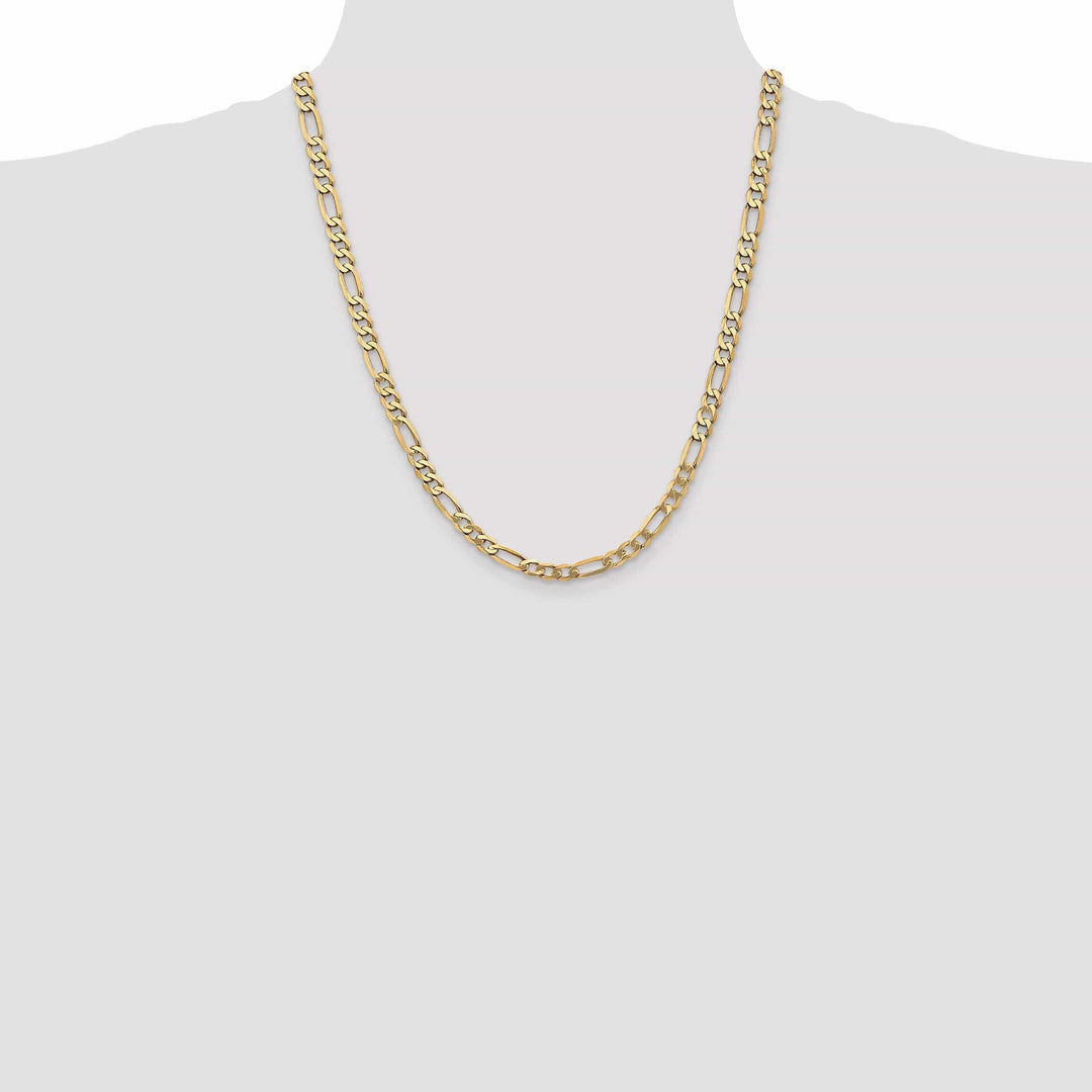 Lovely Rita's Chains 14k Yellow Gold 5.25-mm Flat Solid Figaro Chain