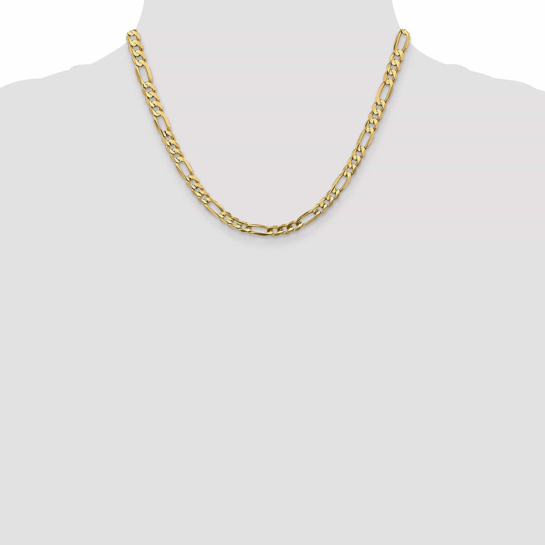 Lovely Rita's Chains 14k Yellow Gold 5.25m Concave Open Figaro Chain