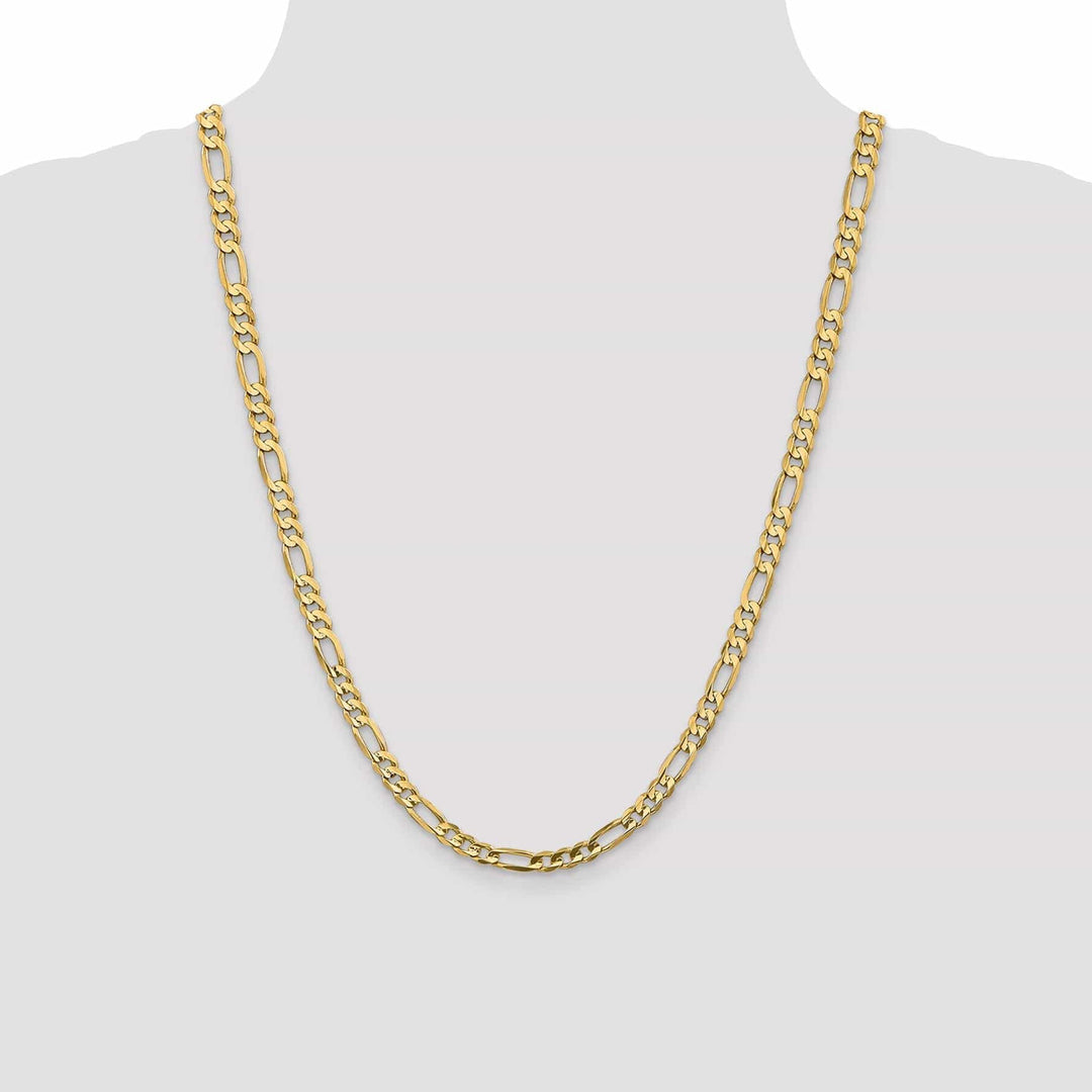 Lovely Rita's Chains 14k Yellow Gold 5.25m Concave Open Figaro Chain