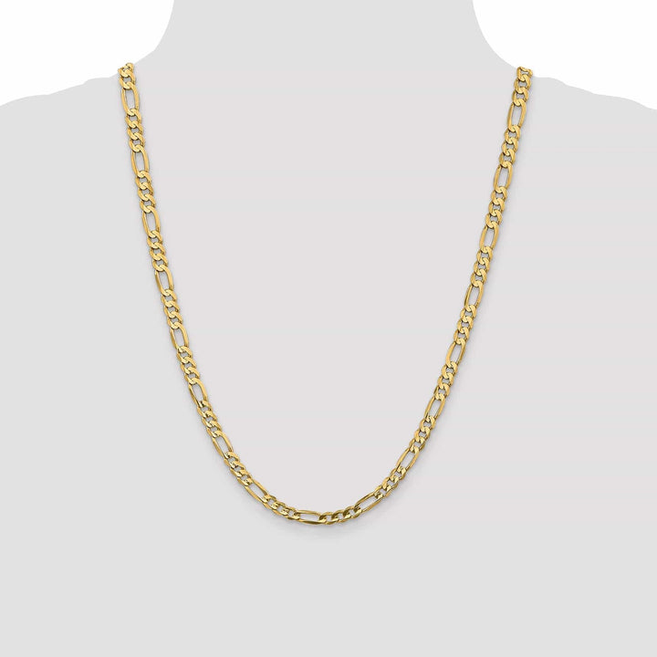 Lovely Rita's Chains 14k Yellow Gold 5.25m Concave Open Figaro Chain