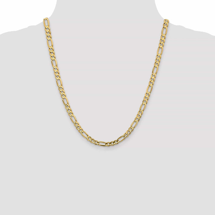 Lovely Rita's Chains 14k Yellow Gold 5.25m Concave Open Figaro Chain