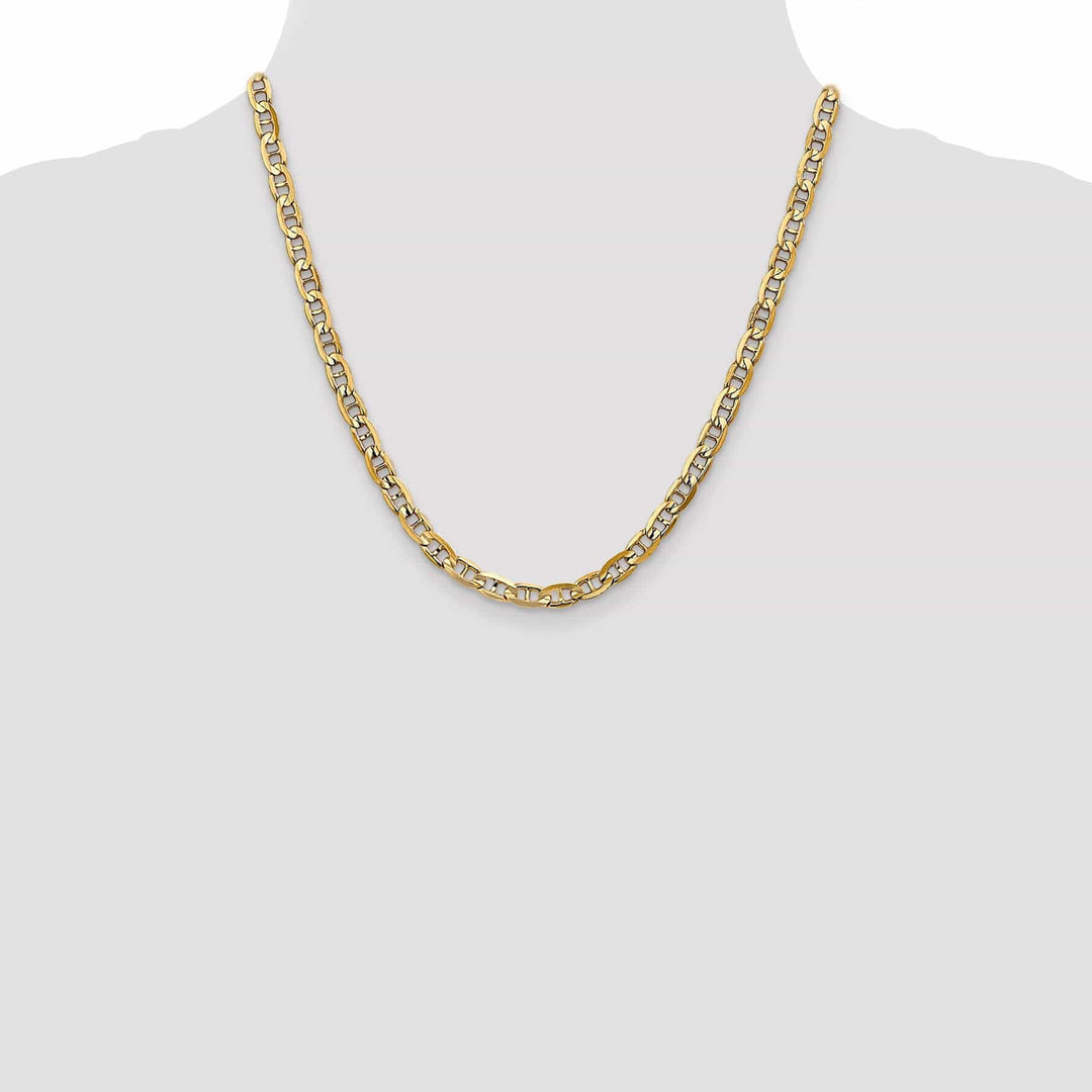 Lovely Rita's Chains 14k Yellow Gold 5.25mm Concave Anchor Chain