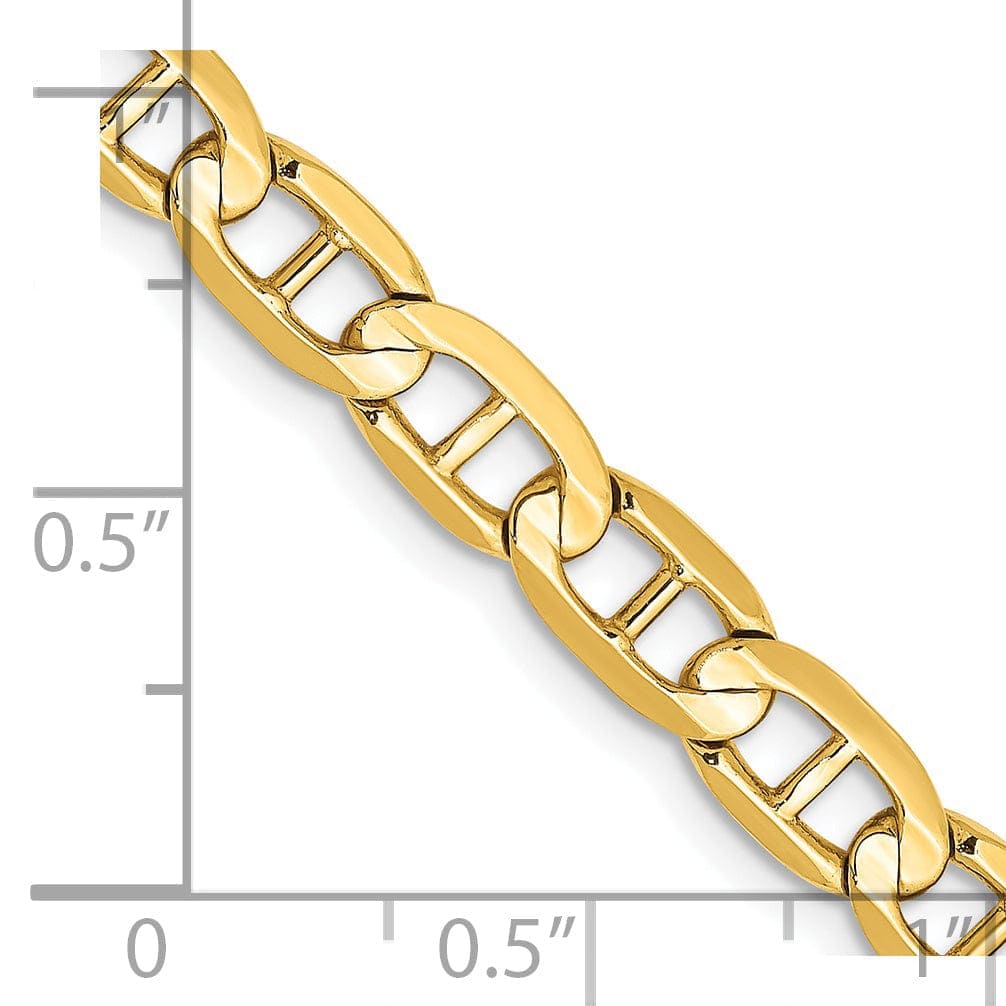Lovely Rita's Chains 14k Yellow Gold 5.25mm Concave Anchor Chain