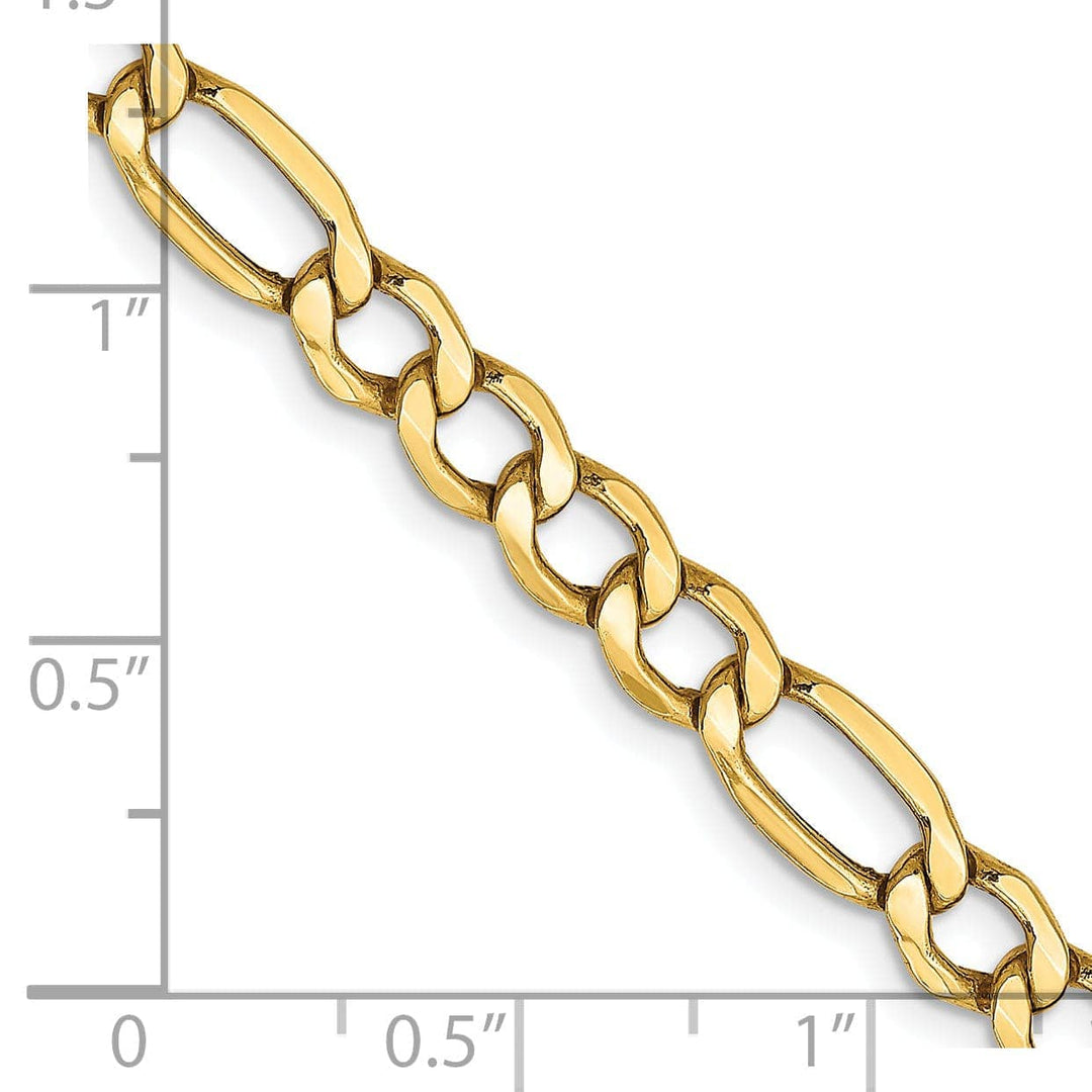 Lovely Rita's Chains 14k Yellow Gold 5.35-mm Semi Solid Figaro Chain