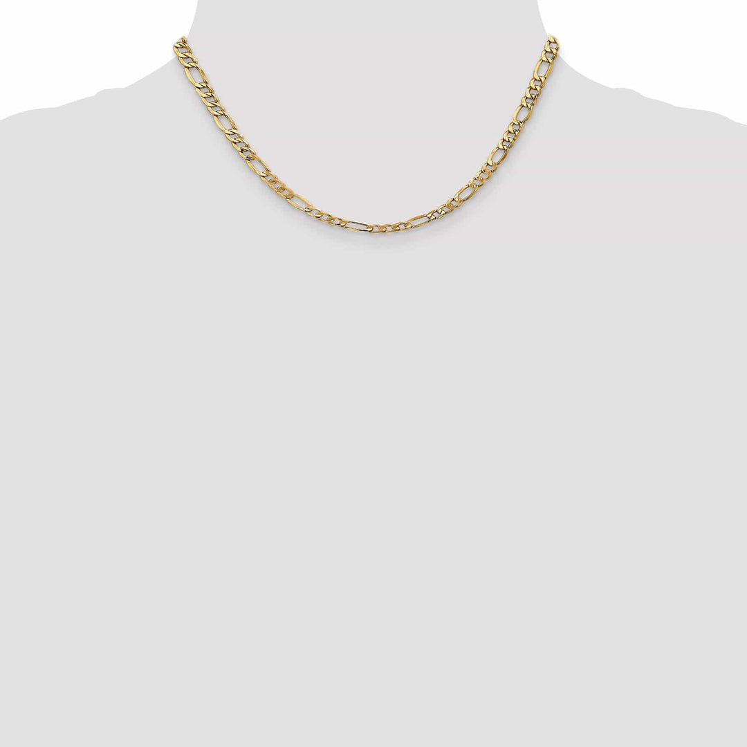 Lovely Rita's Chains 14k Yellow Gold 5.35-mm Semi Solid Figaro Chain