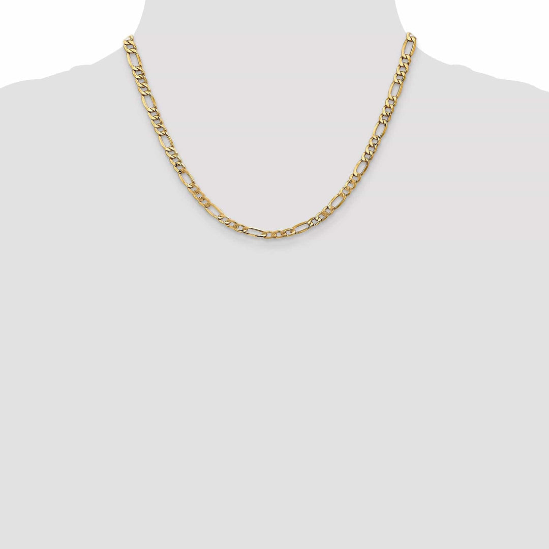 Lovely Rita's Chains 14k Yellow Gold 5.35-mm Semi Solid Figaro Chain