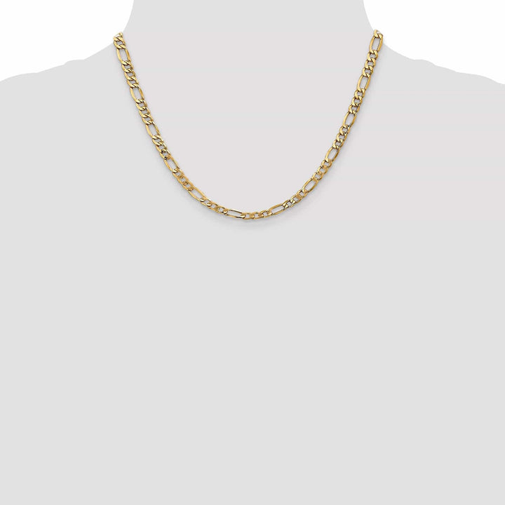 Lovely Rita's Chains 14k Yellow Gold 5.35-mm Semi Solid Figaro Chain