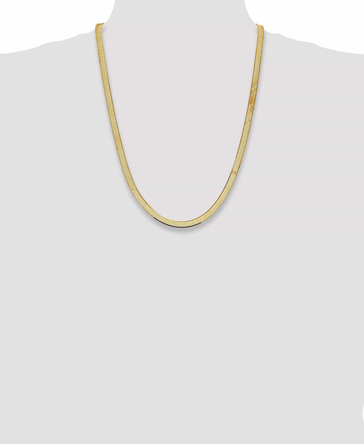 Lovely Rita's Chains 14k Yellow Gold 5.50mm Silky Herringbone Chain