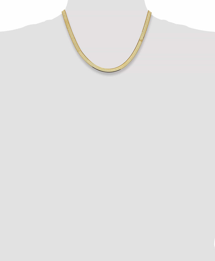 Lovely Rita's Chains 14k Yellow Gold 5.50mm Silky Herringbone Chain