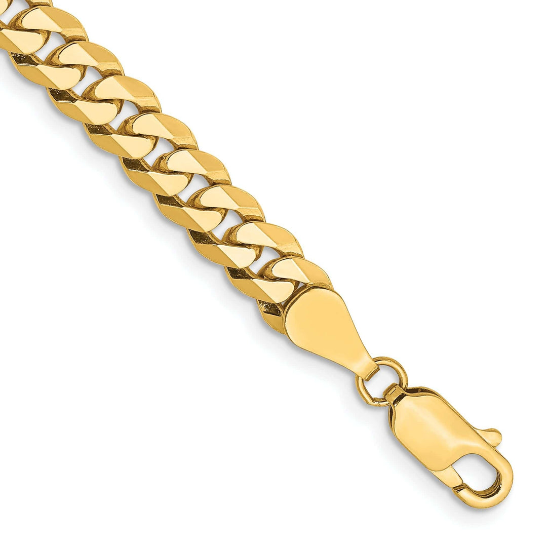 Lovely Rita's Chains 14k Yellow Gold 5.75mm Flat Beveled Curb Chain