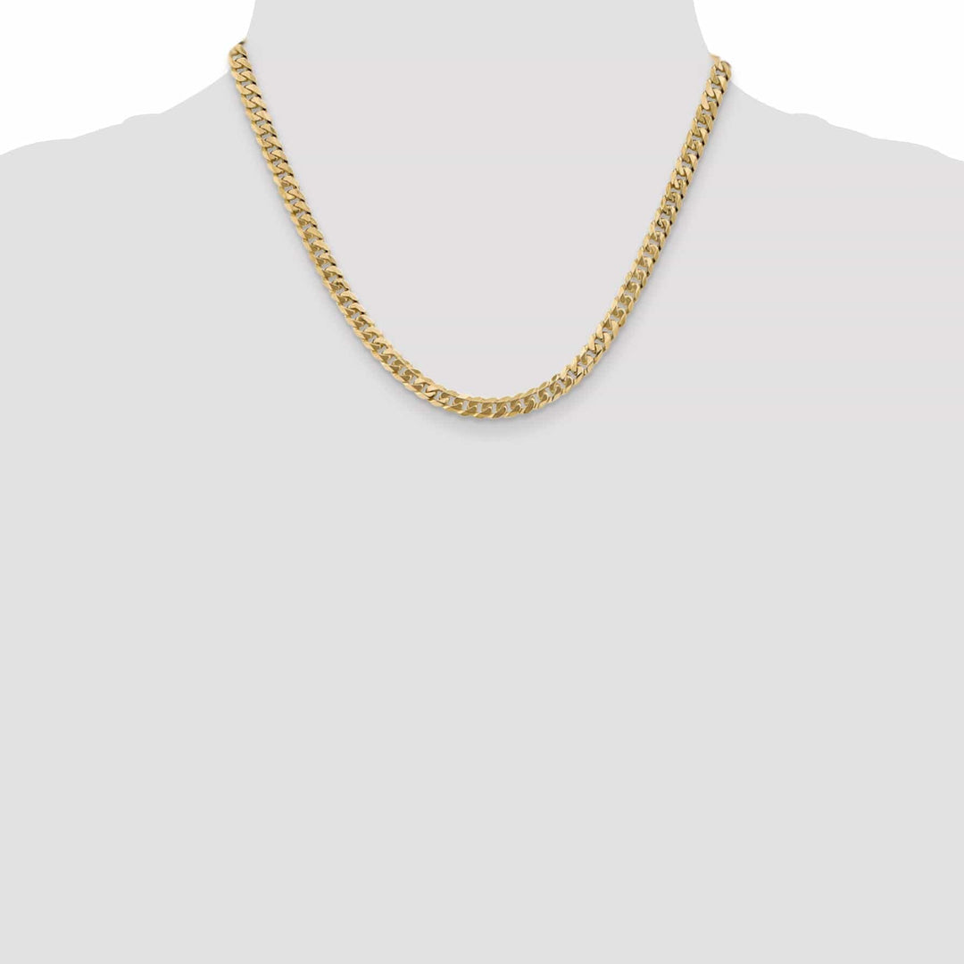 Lovely Rita's Chains 14k Yellow Gold 5.75mm Flat Beveled Curb Chain