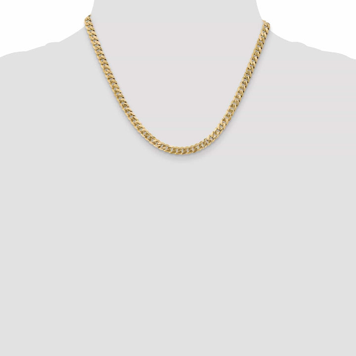Lovely Rita's Chains 14k Yellow Gold 5.75mm Flat Beveled Curb Chain