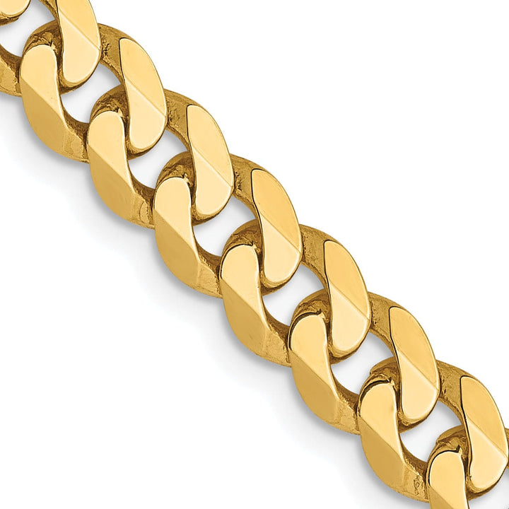 Lovely Rita's Chains 14k Yellow Gold 5.75mm Flat Beveled Curb Chain