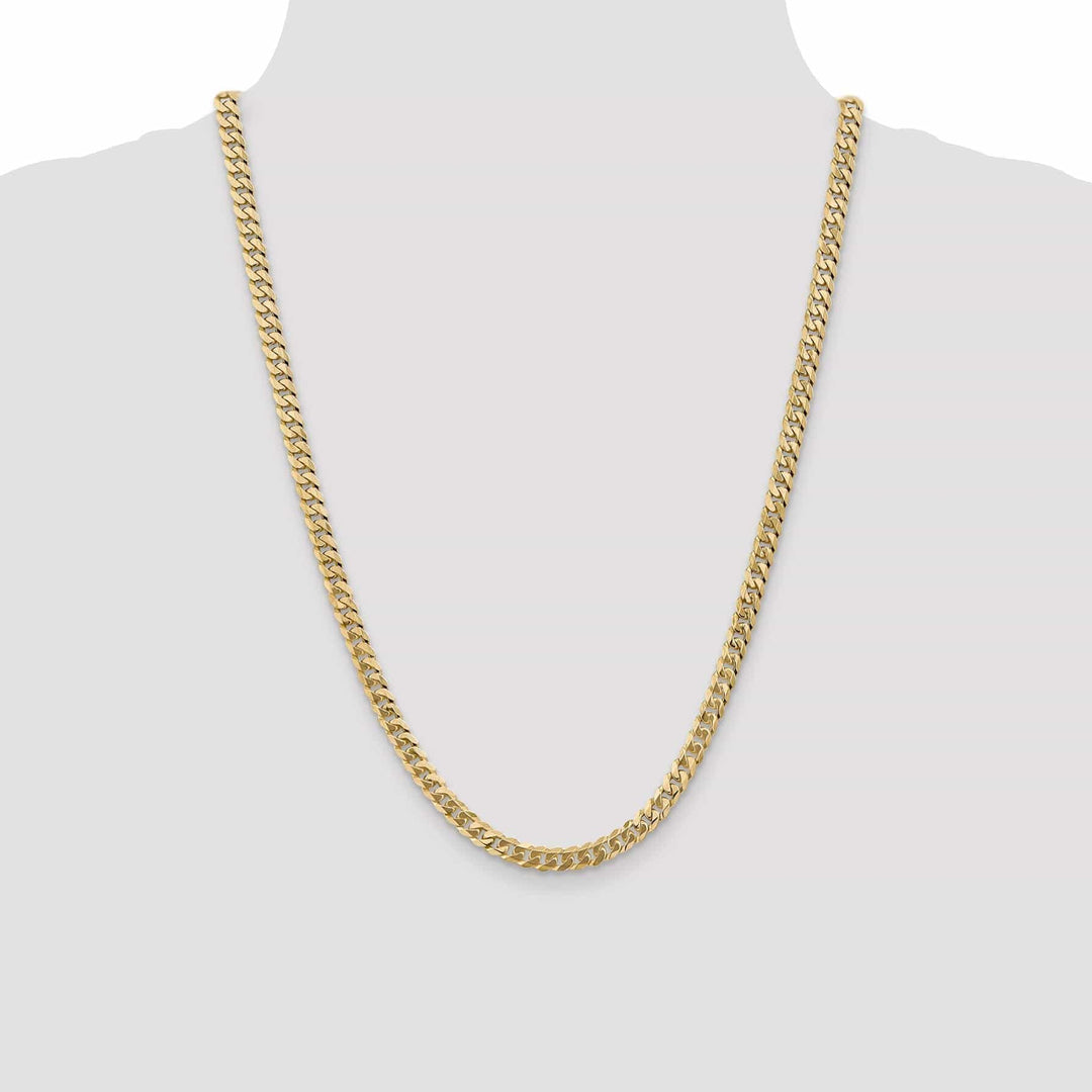 Lovely Rita's Chains 14k Yellow Gold 5.75mm Flat Beveled Curb Chain