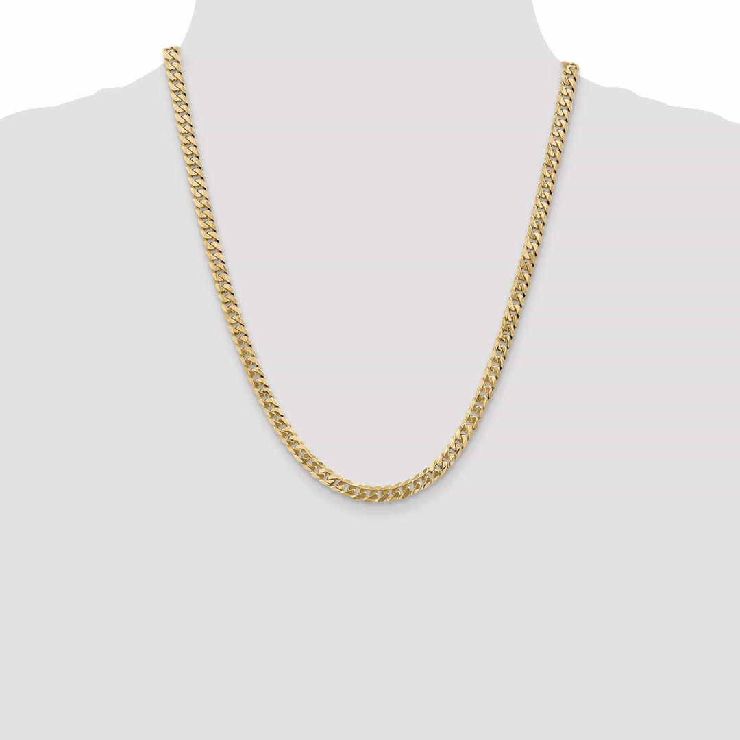 Lovely Rita's Chains 14k Yellow Gold 5.75mm Flat Beveled Curb Chain