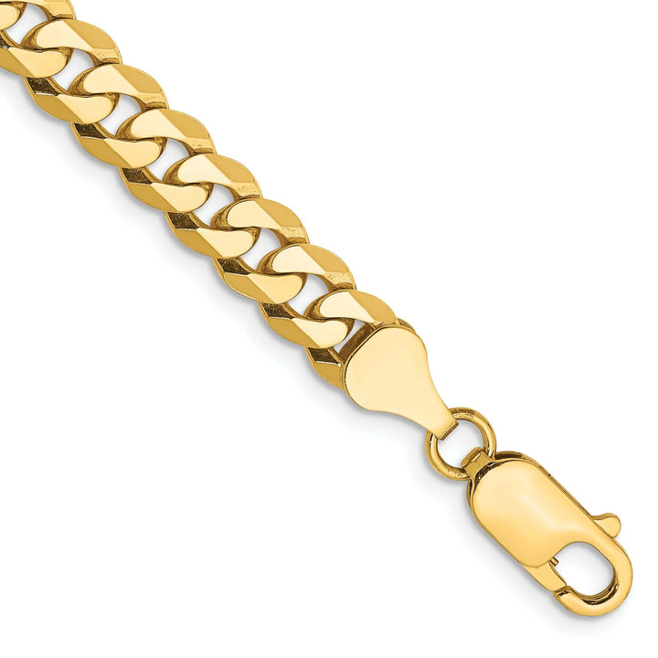 Lovely Rita's Chains 14k Yellow Gold 6.10mm Flat Beveled Curb Chain