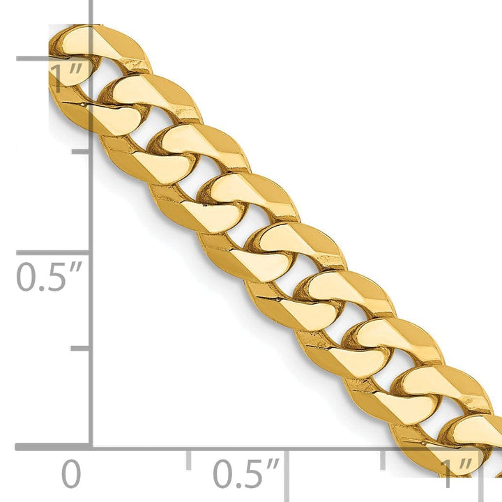 Lovely Rita's Chains 14k Yellow Gold 6.10mm Flat Beveled Curb Chain