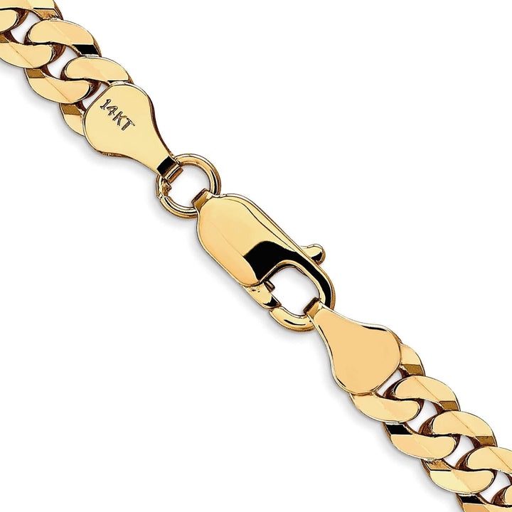 Lovely Rita's Chains 14k Yellow Gold 6.10mm Flat Beveled Curb Chain